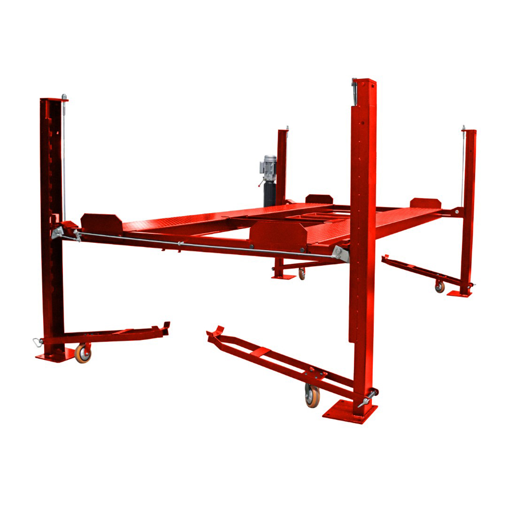 4 Post Parking Lift – 3.6 Ton (Red)
